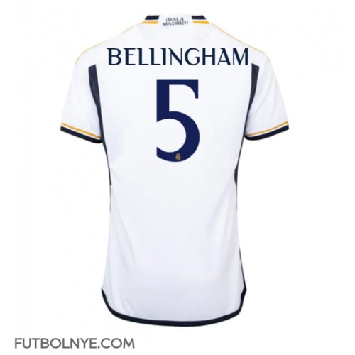 Camiseta Real Madrid Jude Bellingham #5 Primera Equipación 2023-24 manga corta